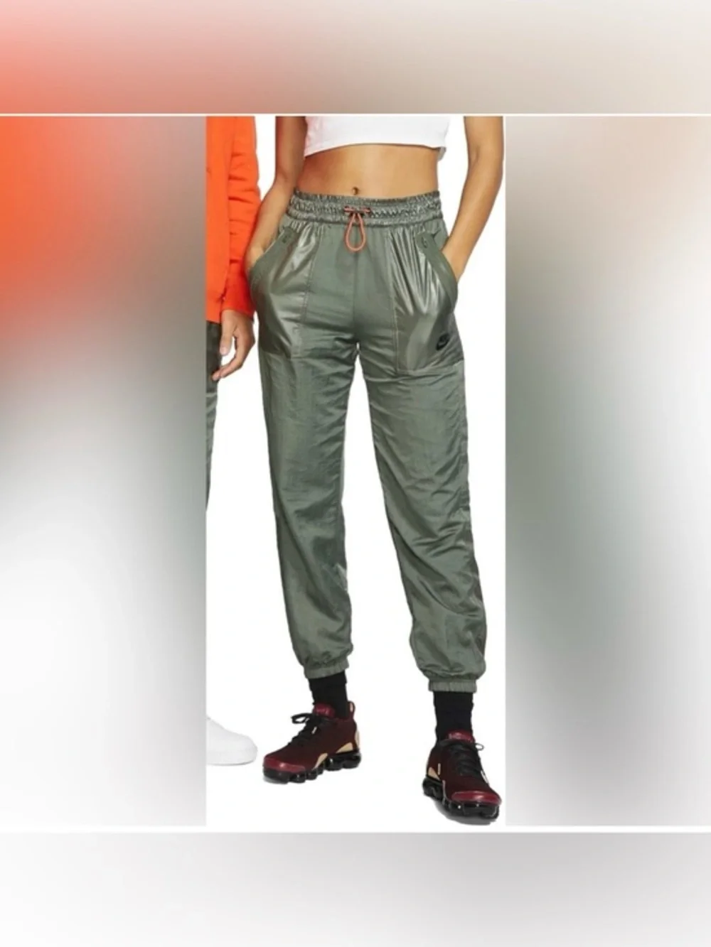 Nike X Barry's Juniper Fog Cargo Rebel Bootcamp Pants Army Green Pockets Size XL